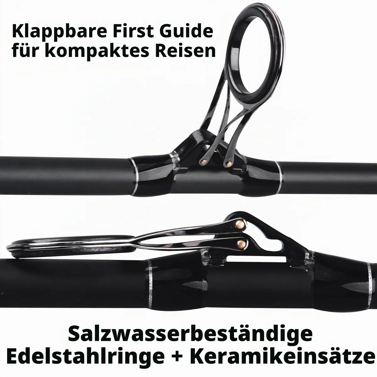 Rigged and Ready S Series Travel Fishing Rods. 2 Powerful Big Fish Predator-Carp-Surf Rods + 1 Combo + 2 Tips/cast Weights + Case. Travelling Angling in Fresh and Saltwater Fist to 15kg (33lb)