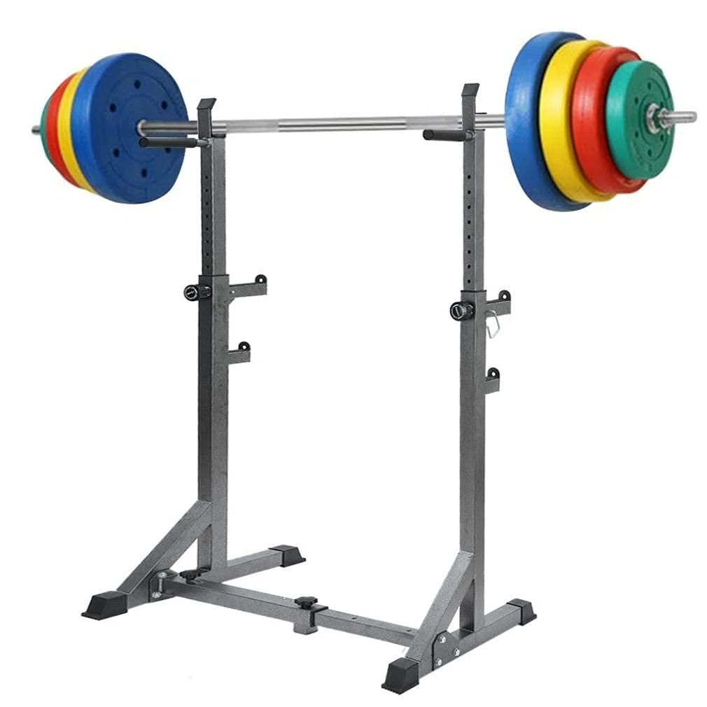 Klappbare Hantelbank, verstellbar, multifunktional, für Gewichtheben, Bankdrücken, Kniebeugenständer, Klimmzugstange für Fitness im Heim-Fitnessstudio, maximale Belastung