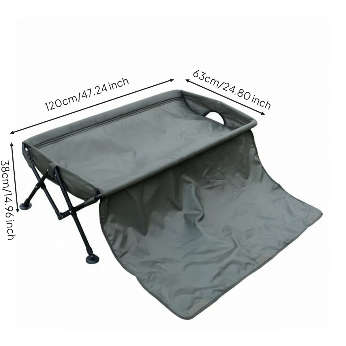 Amagogo Folding Fishing Bed Karpfenwiege Angelwanne Abhakmatte Unhooking Pad aus Oxfordstoff Leicht zu Reinigen Und Feuchtigkeitshemmend für Uferangeln Karpfenangeln Fotomomente