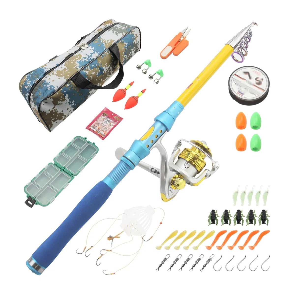 Teleskop-Angelruten-Combos, Angelrute und Rolle, Kombi, Kurzschnitt, Meeresrute, Carbon, hart abgestimmt, Angelrute, Meeresangeln, Set, Einstieg, kompakte Reiserute, tragbare Angelruten,