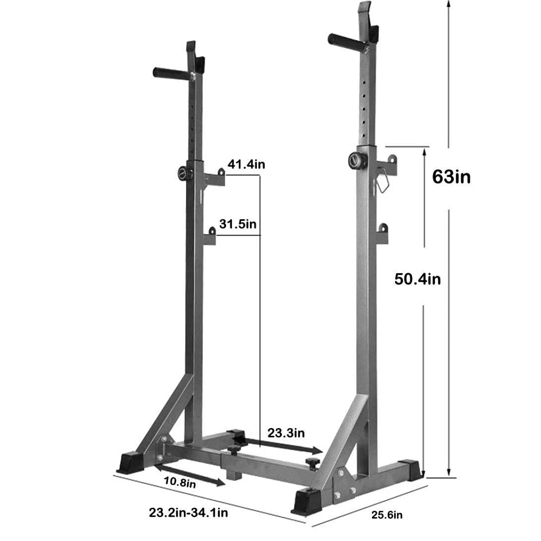 Klappbare Hantelbank, verstellbar, multifunktional, für Gewichtheben, Bankdrücken, Kniebeugenständer, Klimmzugstange für Fitness im Heim-Fitnessstudio, maximale Belastung
