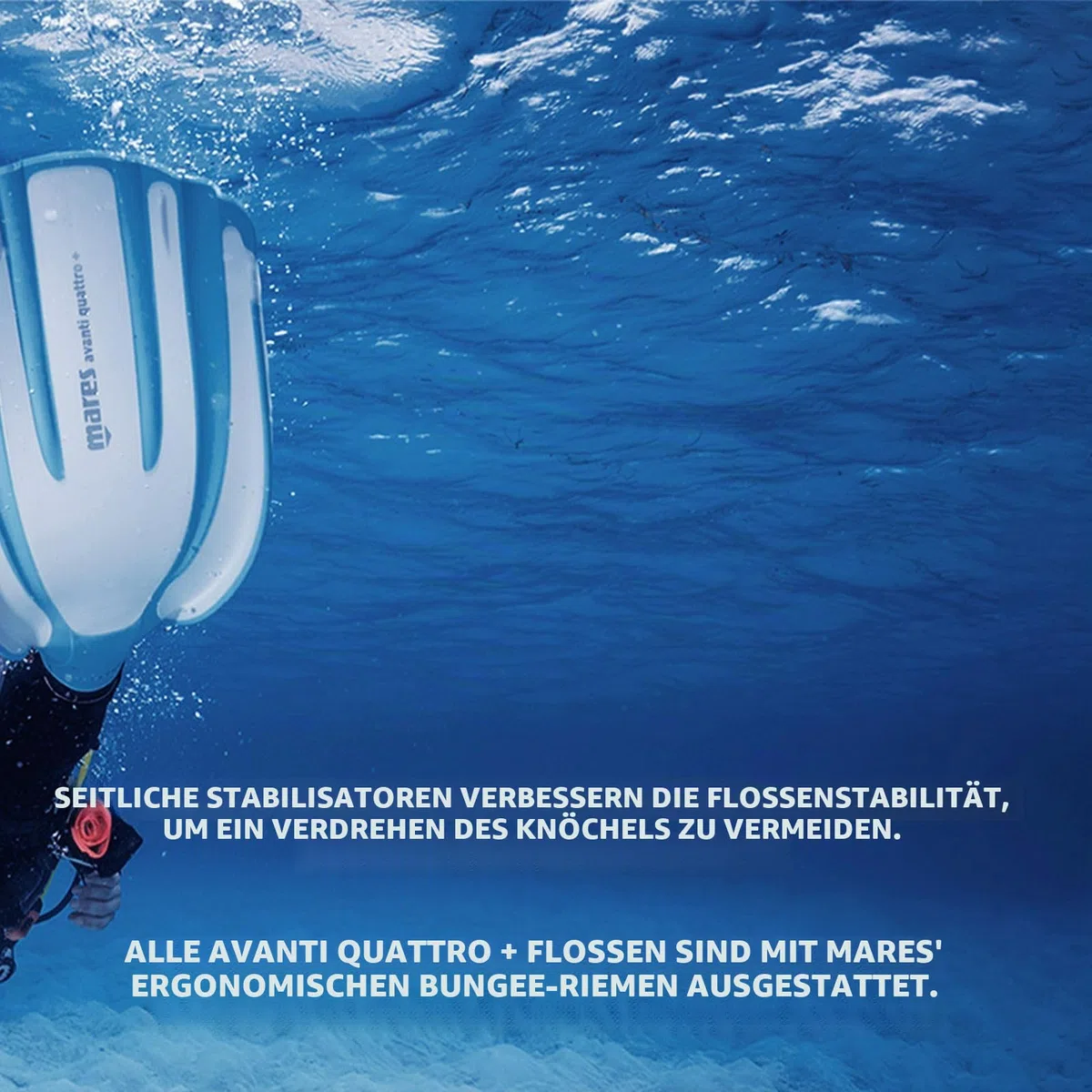 Mares Erwachsene Flossen mit Riemen Fins Avanti Quattro Plus